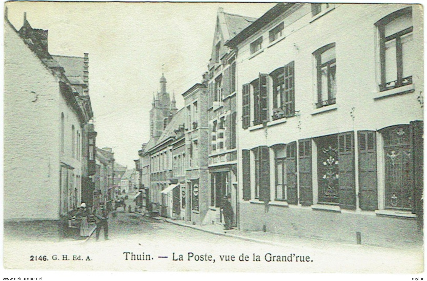 Thuin. La Poste Vue De La Grand'Rue. - Thuin