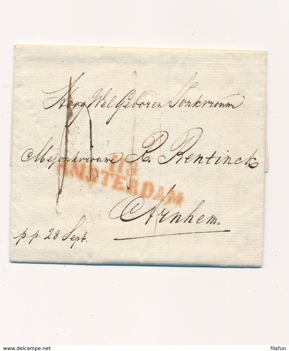 Nederland - 1811 - Departement Stempel 118/AMSTERDAM Op Complete Vouwbrief Naar Arnhem - ...-1852 Precursores