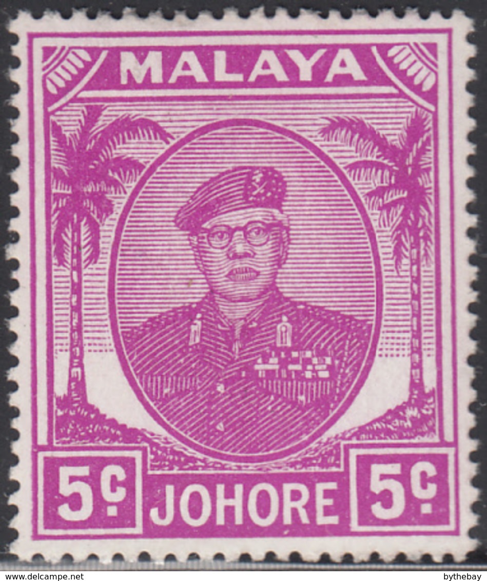 Malaya  Johore 1949-55 MH Sc 134 5c Sultan Ibrahim - Johore