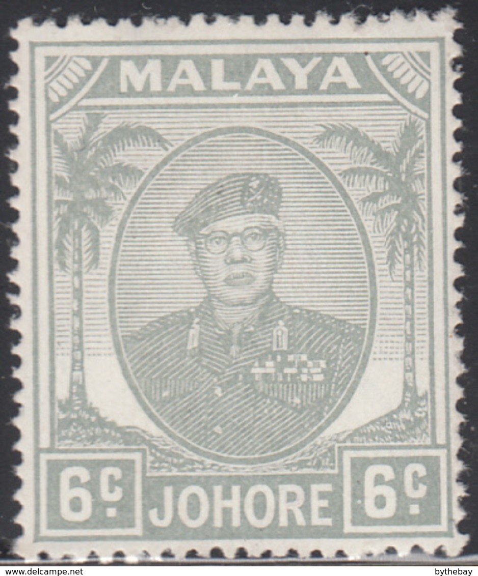 Malaya  Johore 1949-55 MH Sc 135 6c Sultan Ibrahim - Johore