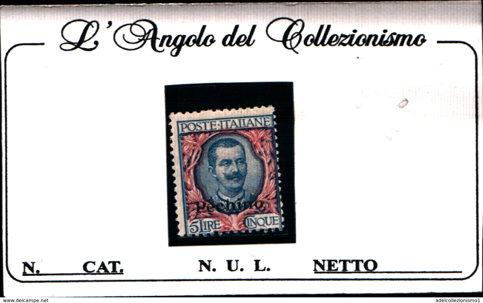 93530) ITALIA- 5 L. Emissioni Ordinarie Soprastampate Pechino - 1917 -MLH* - Pékin