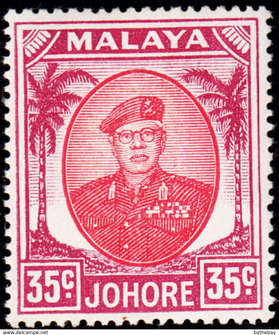 Malaya  Johore 1949-55 MH Sc 145 35c Sultan Ibrahim - Johore