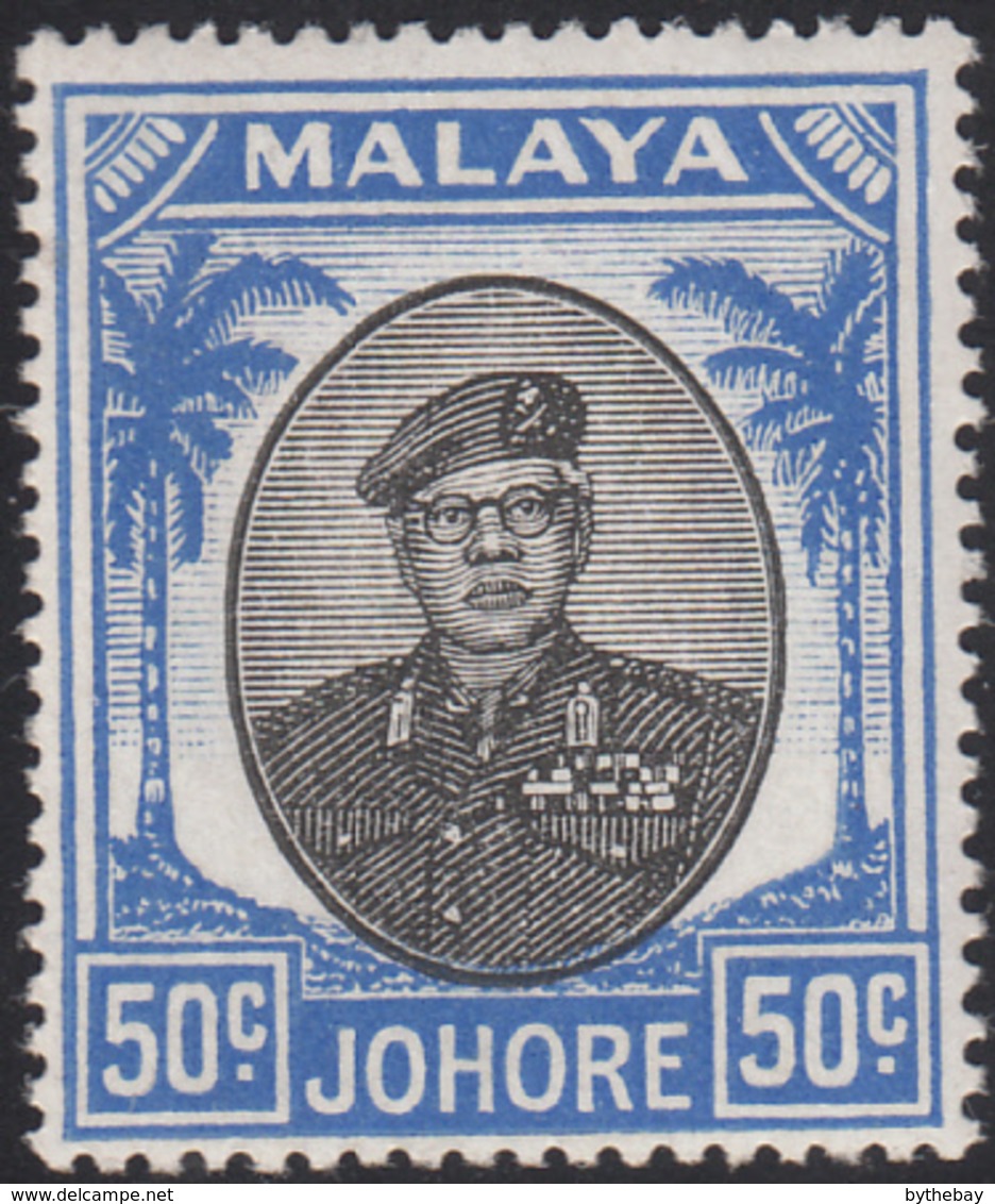 Malaya  Johore 1949-55 MH Sc 147 50c Sultan Ibrahim - Johore
