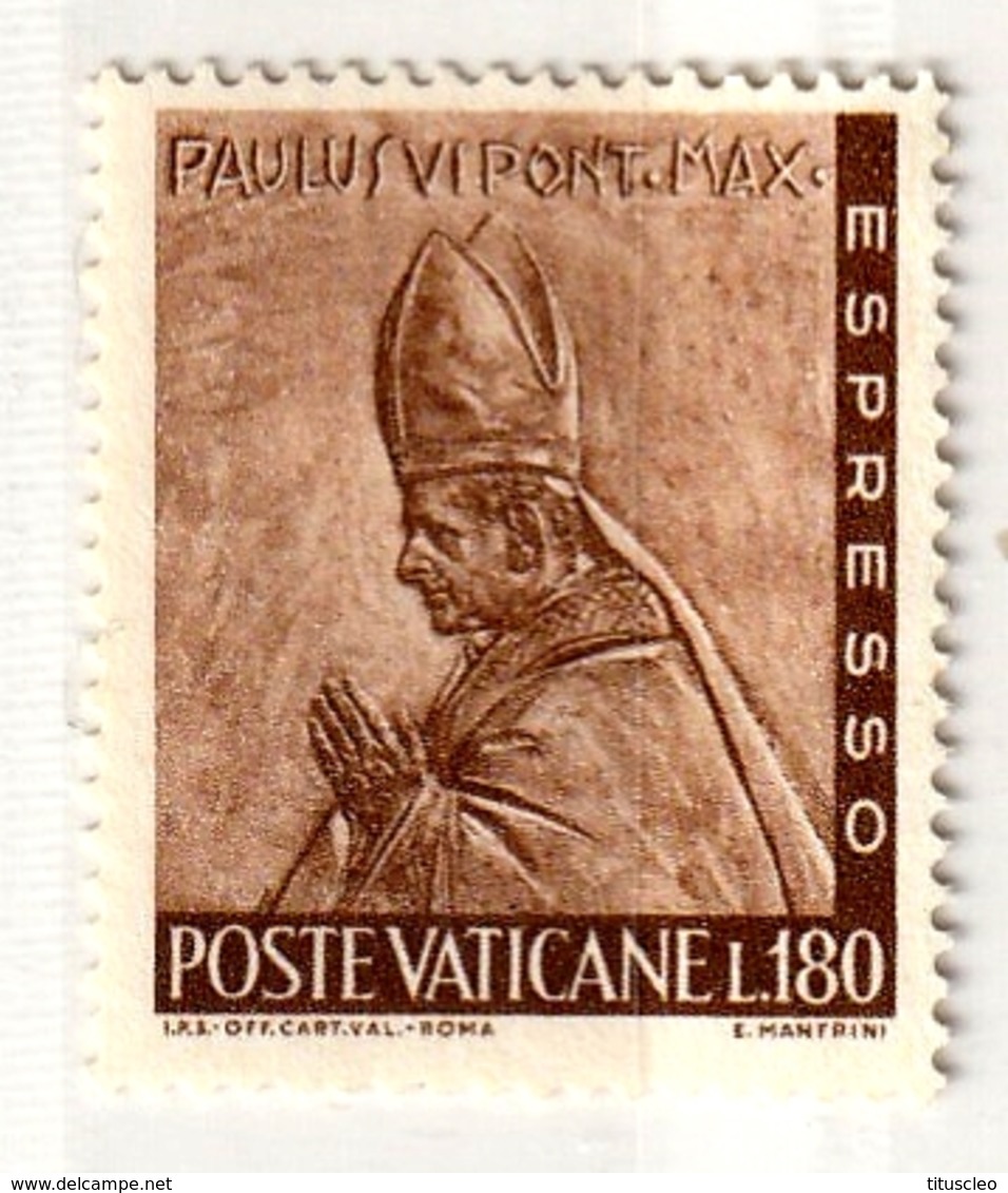 VATICAN Exp18° 180l Brun-jaune Paul VI (10% De La Cote + 0,25) - Eilsendung (Eilpost)
