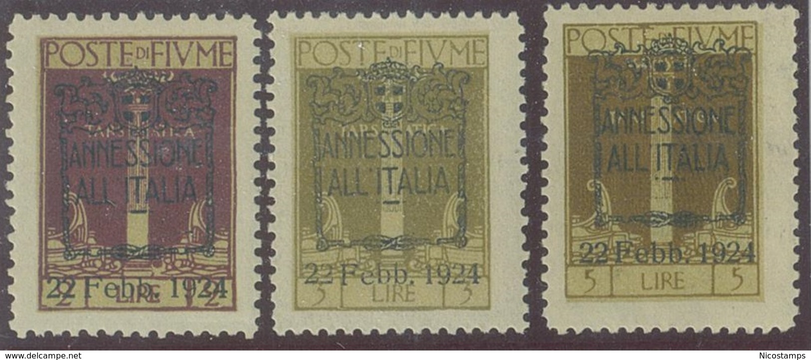 ITALIA - FIUME SASS. 214 - 225 + ESP. 11 - 12 NUOVI - Fiume