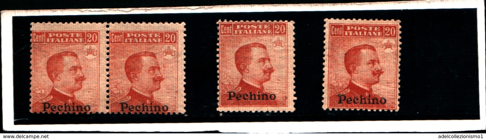 93537) ITALIA-25C. MICHETTI-SENZA FILIGRANA Soprast. Pechino - 1917 -MNH**-LA VENDITA E RIFERITA A 1 SOLO FRANCOBOLLO - Pekin