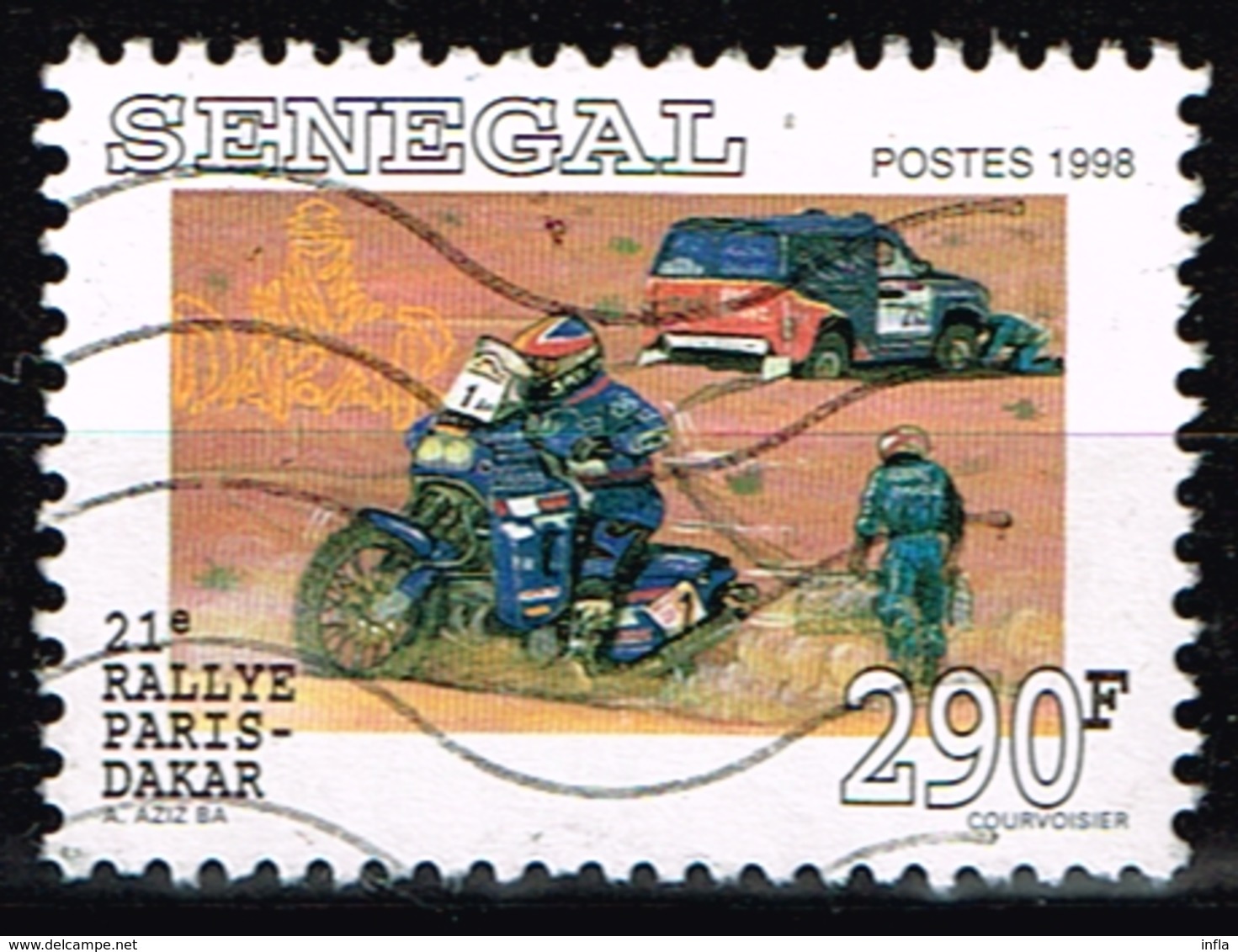 Senegal 1999,Michel# 1599 O 21st Paris-Dakar Rally - Senegal (1960-...)