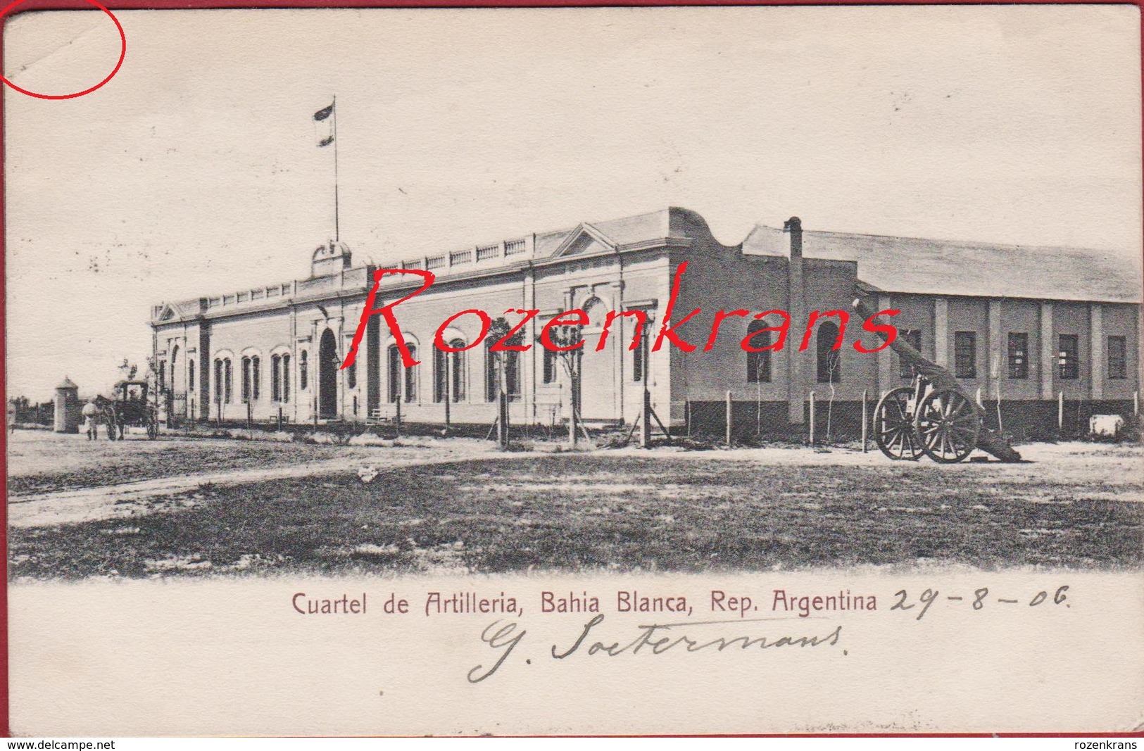 Argentina Argentine Argentinie Cuartel De Artilleria Bahia Blanca 1906 Republica CPA RARE Old Postcard - Argentinië
