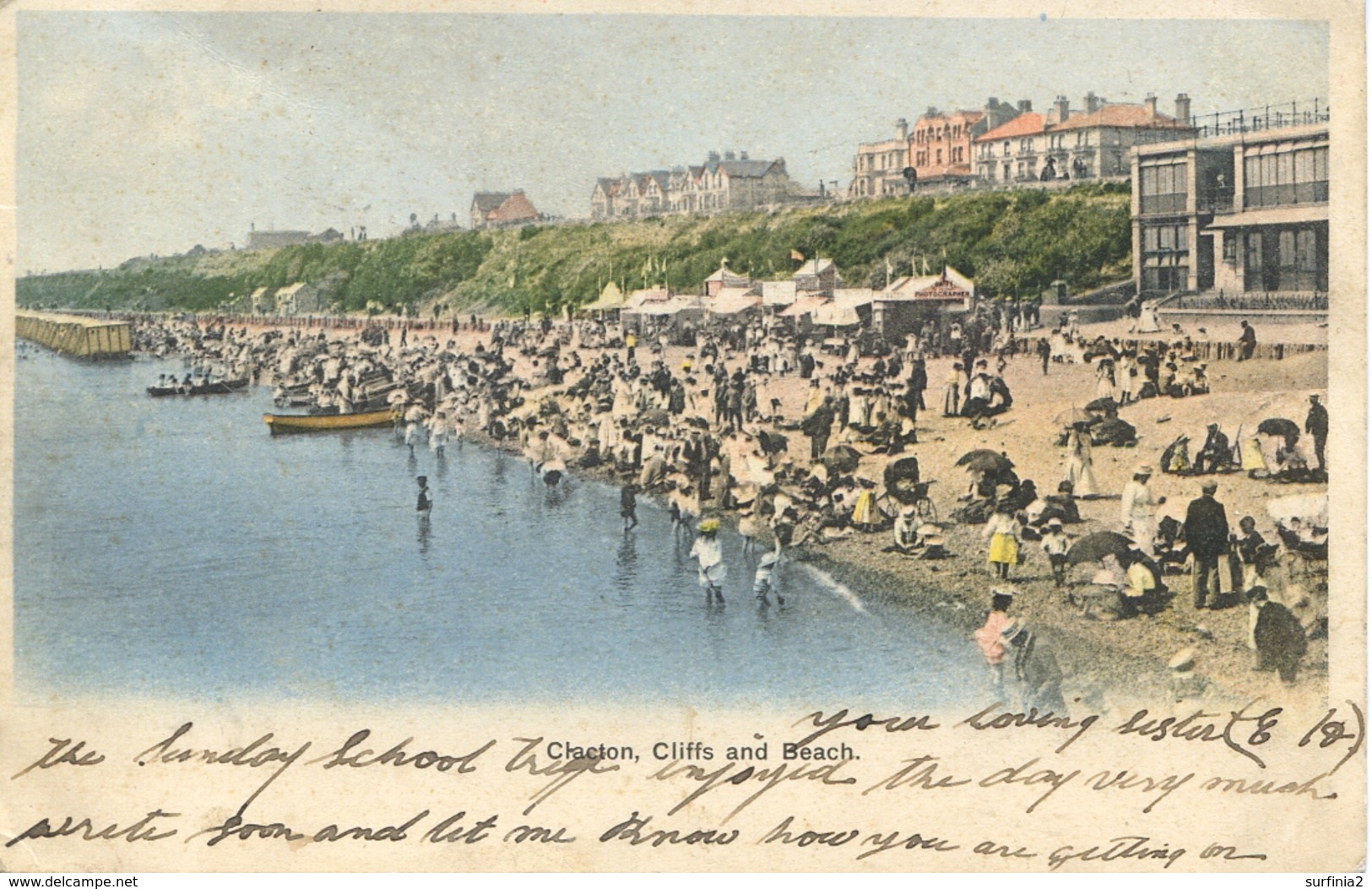 ESSEX - CLACTON - CLIFFS AND BEACH 1903 Es347 - Clacton On Sea