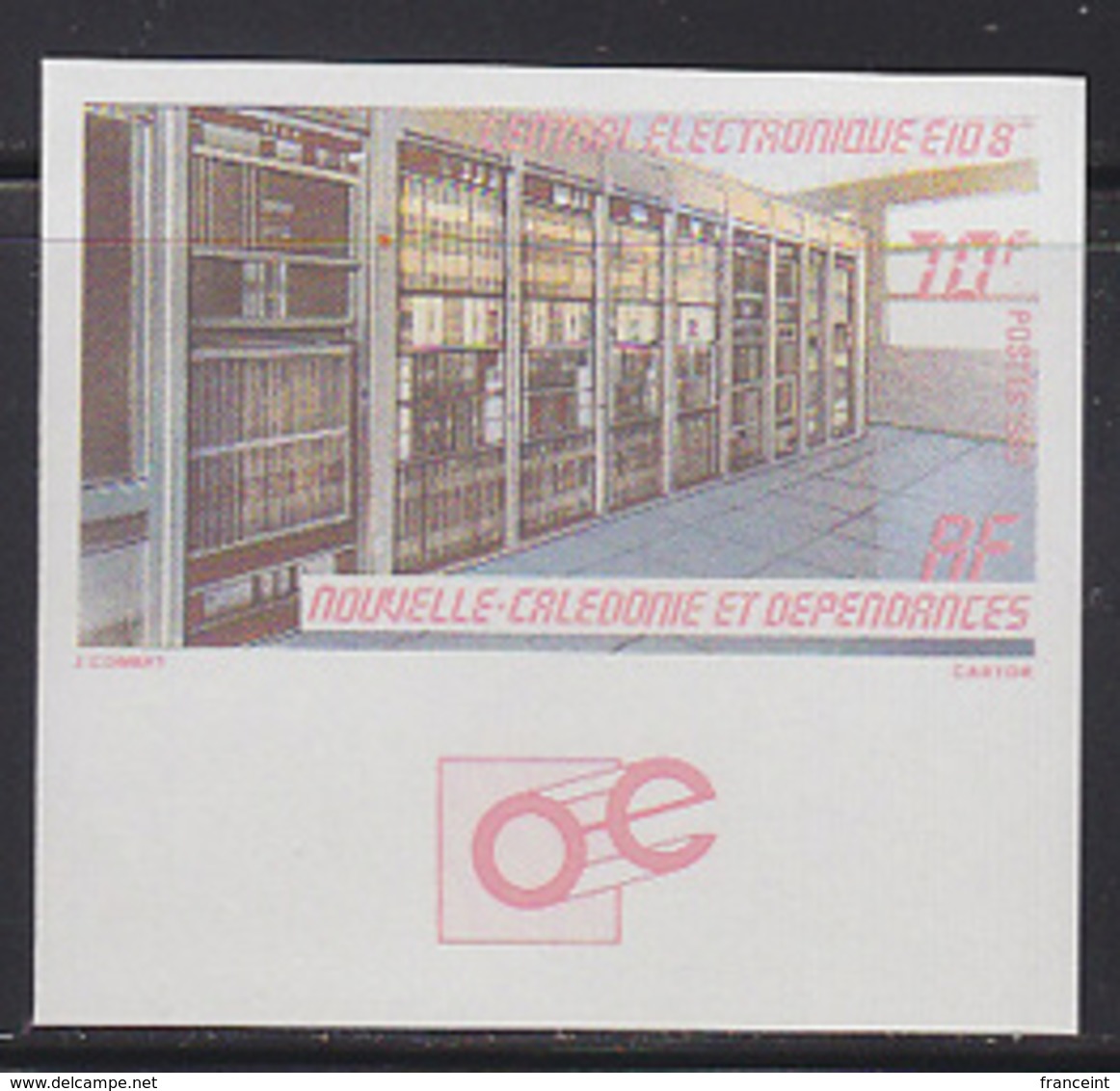 NEW CALEDONIA (1985) Telephone Switching Center. Imperforate. Scott No 525, Yvert No 502. - Sin Dentar, Pruebas De Impresión Y Variedades