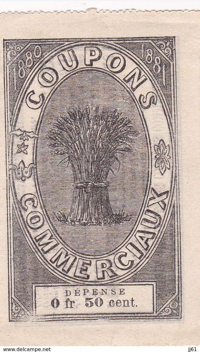 PARIS LOT DE 17 COUPONS COMMERCIAUX FRANCAIS ANNEE 1882 1883 ET UN RECU DE MR DOUVIER LE 18 AVRIL 1882 - Autres & Non Classés