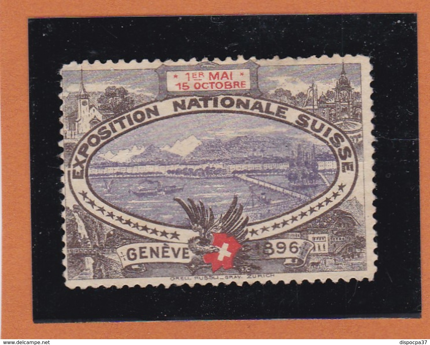 VIGNETTE     "  EXPOSITION NATIONALE SUISSE à GENEVE  - 1 MAI / 15 OCT 1896 "  Neuf Sans Gomme - REF 9633 - Otros & Sin Clasificación