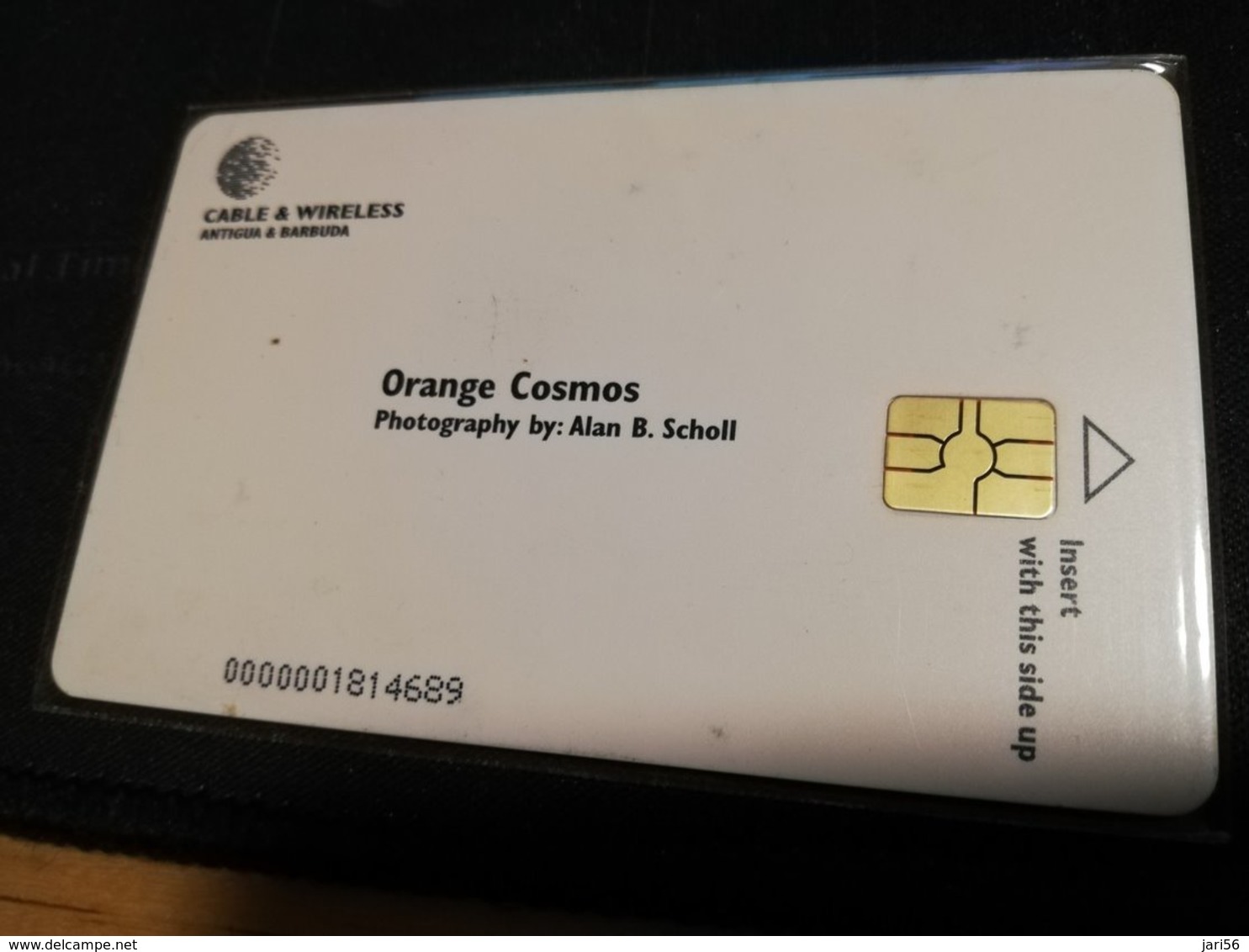 ANTIGUA  $20,-,- CHIPCARD FLOWER ORANGE COSMOS    Fine Used Card  ** 517 ** - Antigua Et Barbuda