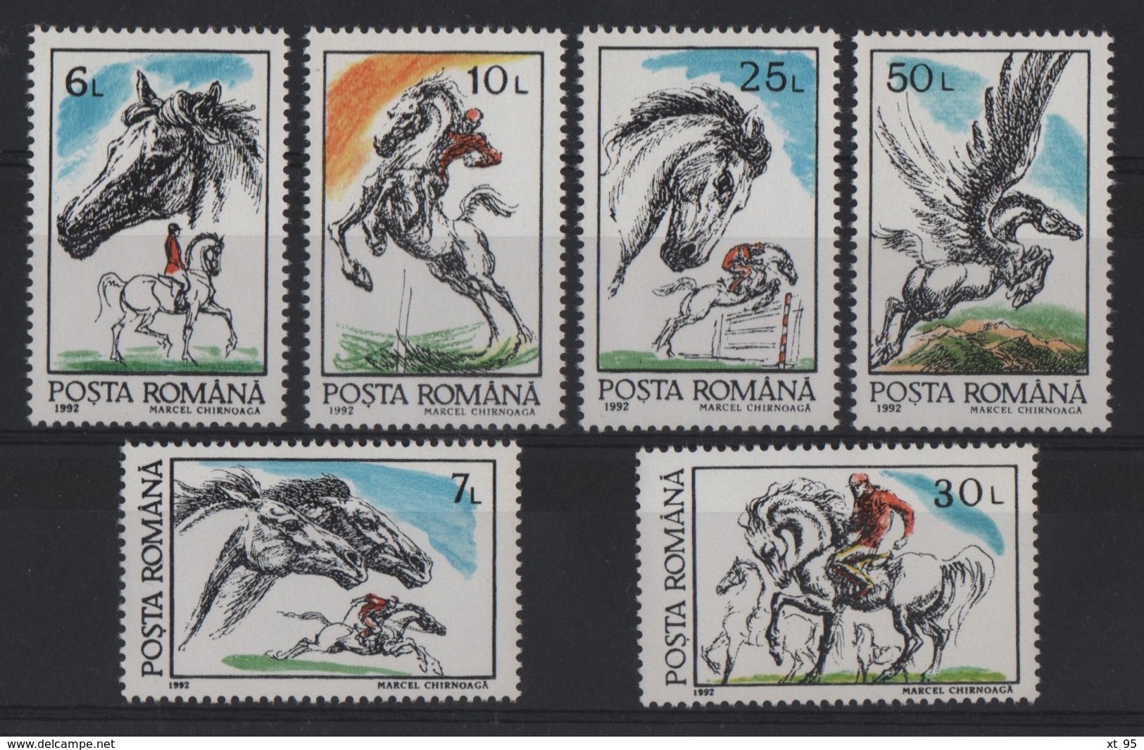 Roumanie - N°3997 à 4002 - Chevaux - ** Neufs Sans Charniere - Cote 5€ - Nuevos