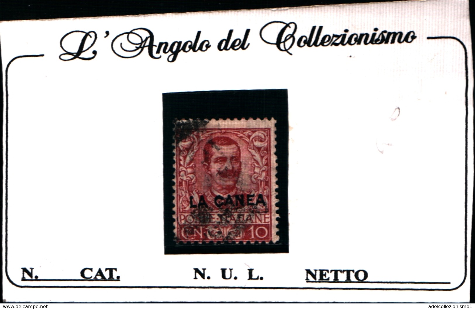 93549) ITALIA-10C.Emissioni Ordinarie Soprastampate La Canea - Dicembre 1907 -USATO - La Canea