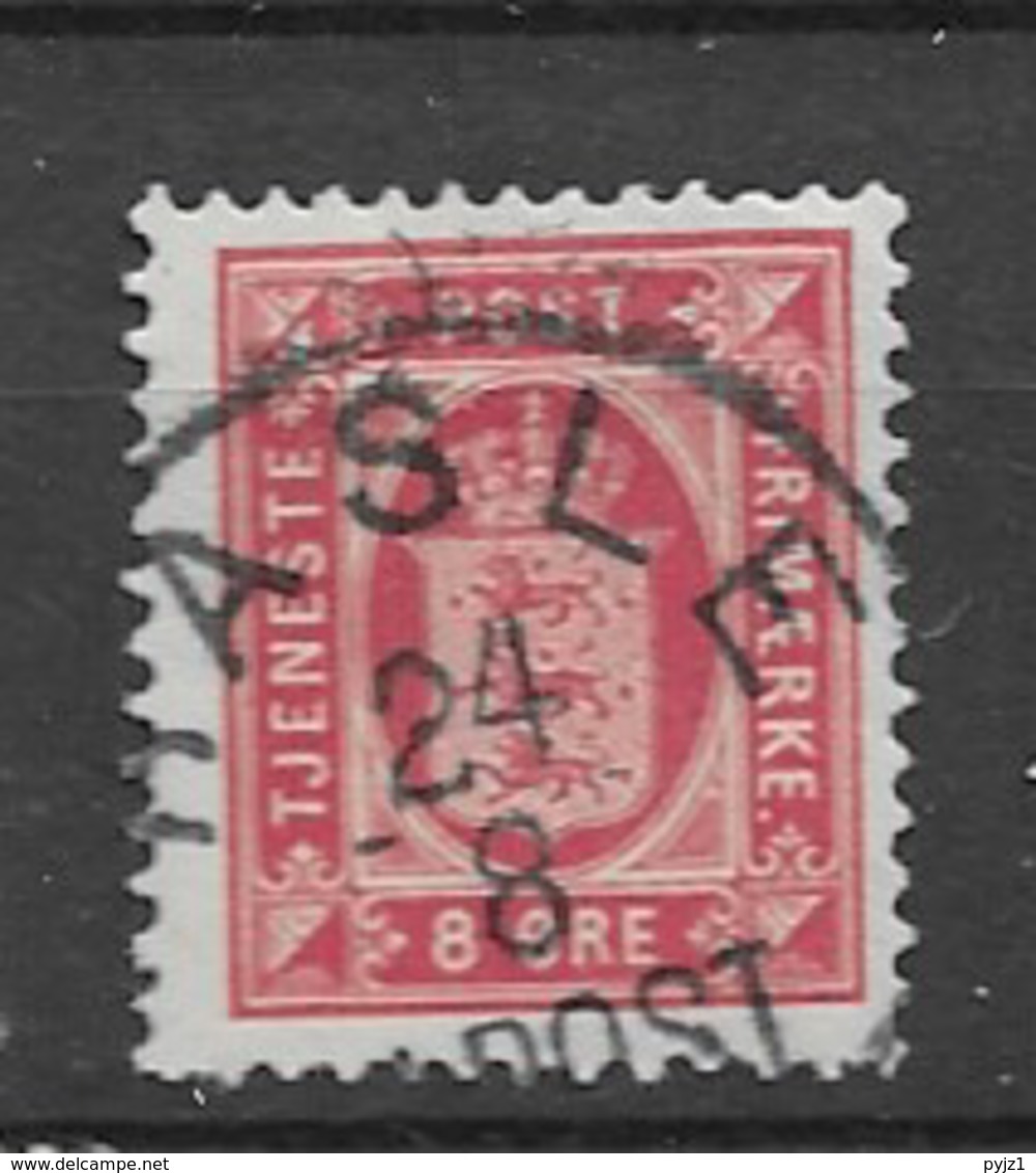 1875 USED Danmark Mi 6B Perf 12 1/2 Watermark Crown - Servizio