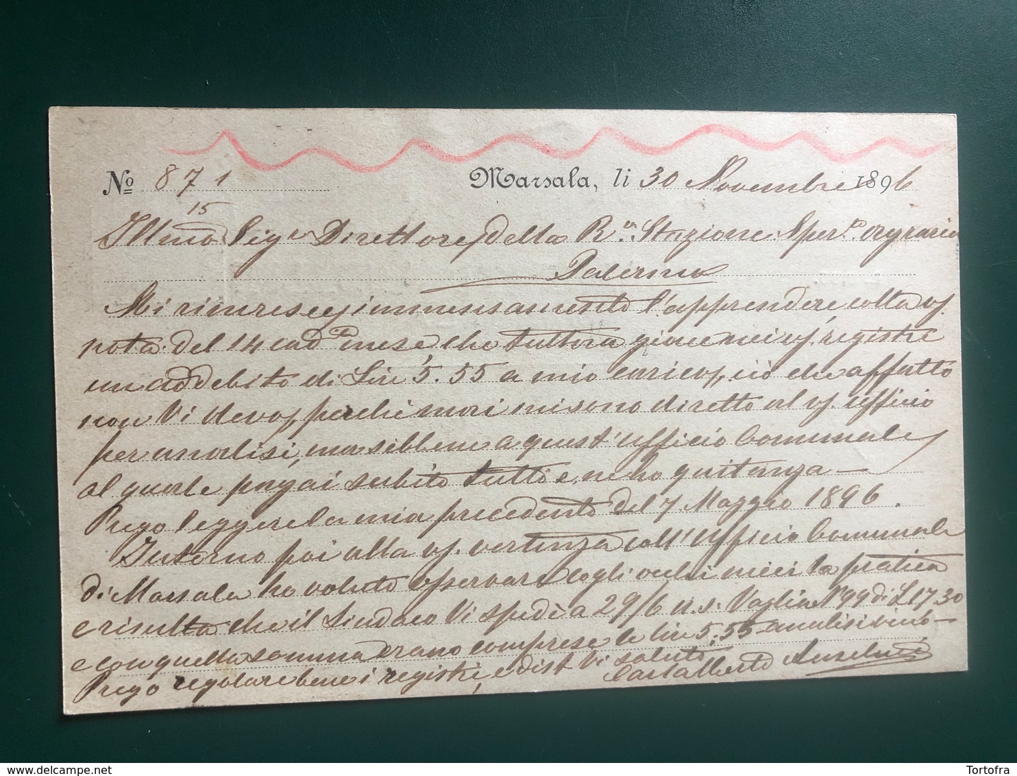 MARSALA (TRAPANI) PREMIATA FATTORIA VINI MARSALA CARLALBERTO ANSELMI STABILIMENTO PROPRIO AL BOEO  1896  UVA VINO - Marsala