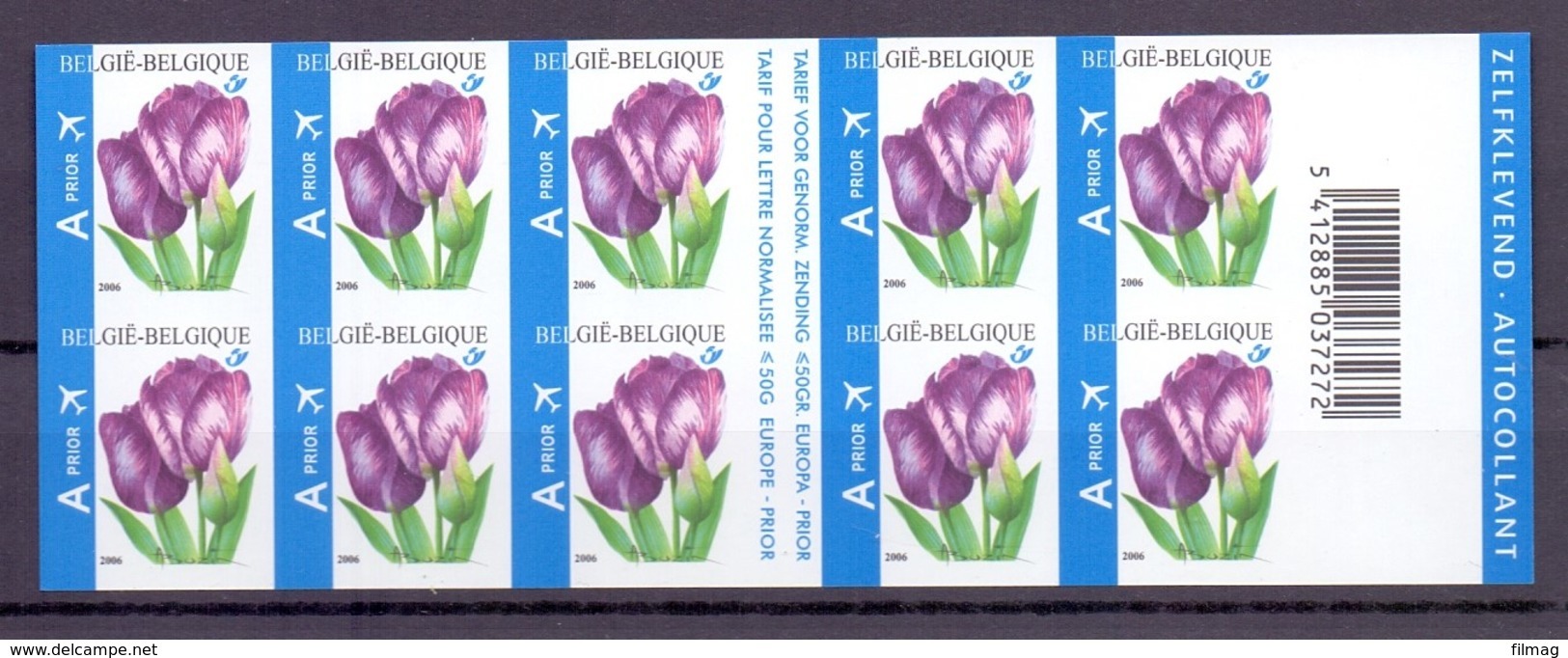 Boekje 66 Tulp Rembrandt ONGETAND  POSTFRIS** 2006 - Andere & Zonder Classificatie