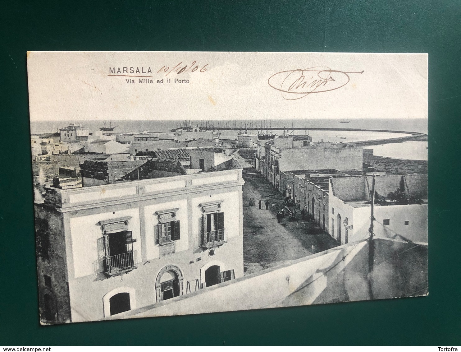 MARSALA (TRAPANI) VIA MILLE ED IL PORTO 1906 - Marsala