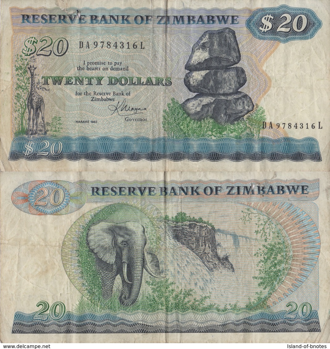 Zimbabwe / 20 Dollars / 1983 / P-4(c) / FI - Zimbabwe