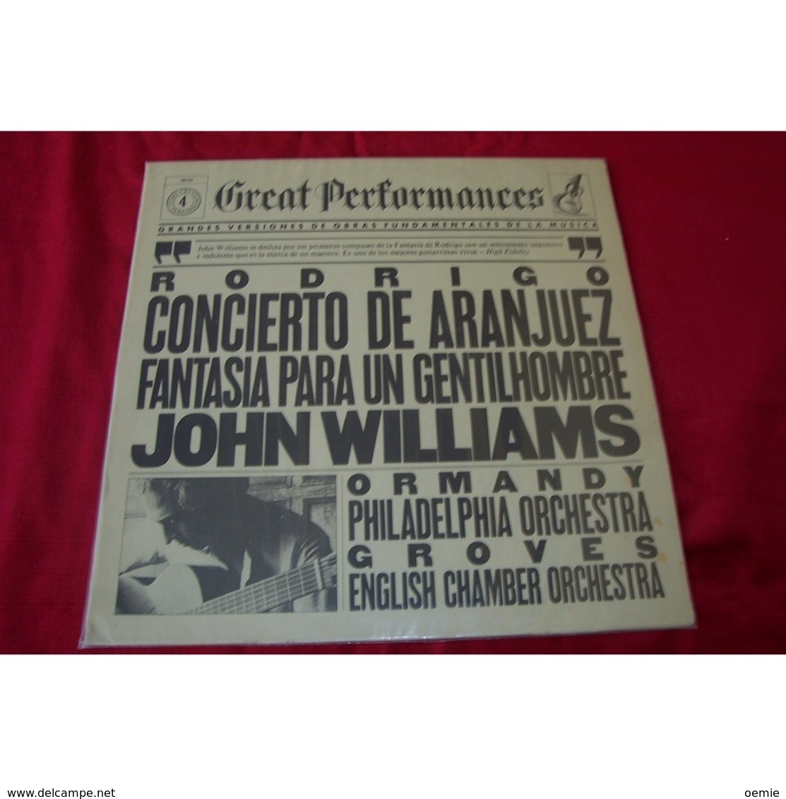 RODRIGO  CONCERTO DE ARANJUEZ  / GUITARE JOHN WILLIAMS ° - Instrumental