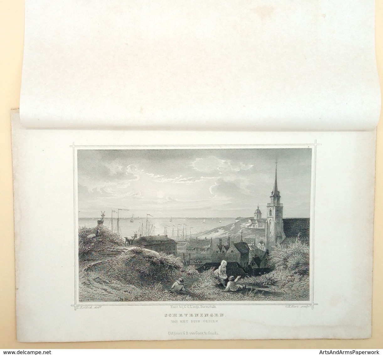 Scheveningen Van Het Duin Gezien 1858/ Scheveling Seen From The Dune 1858. Rohbock, Kurz - Kunst