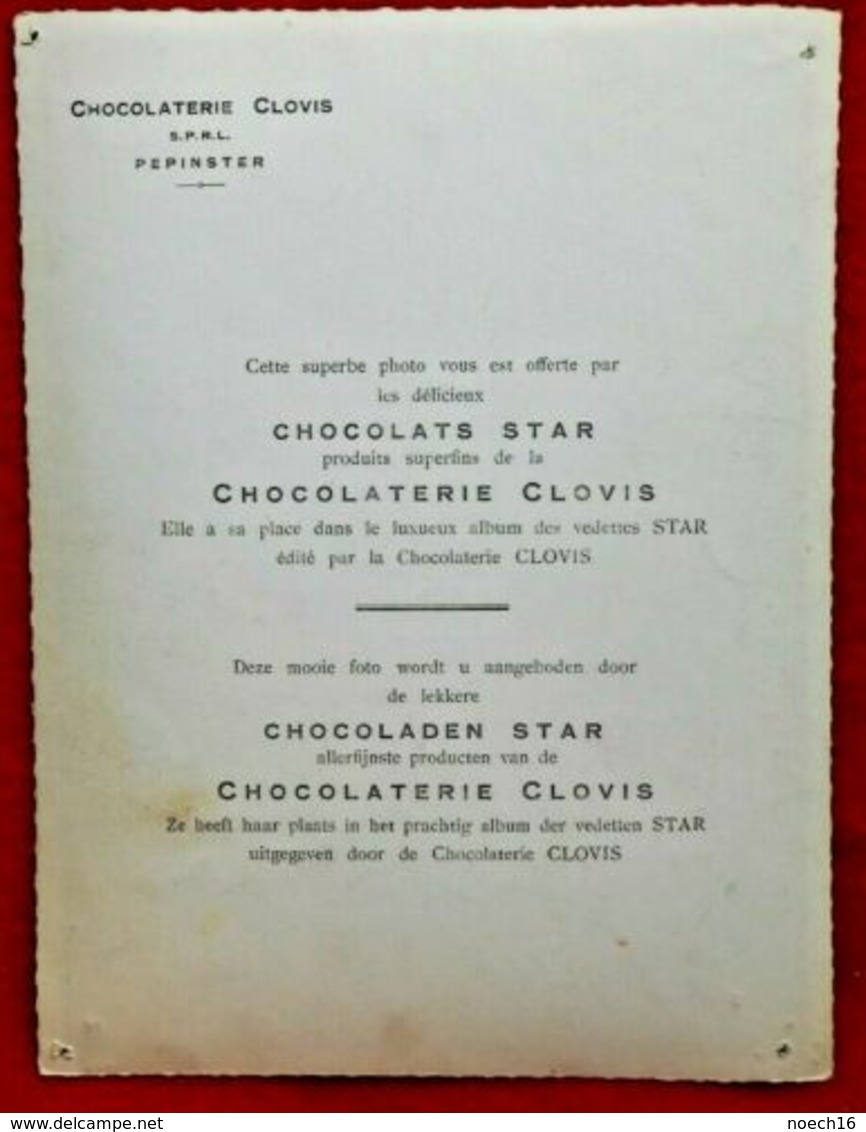 Photo Actrice Cinéma Edwige Feuillère/ Chocolats Star/ Clovis - Zonder Classificatie