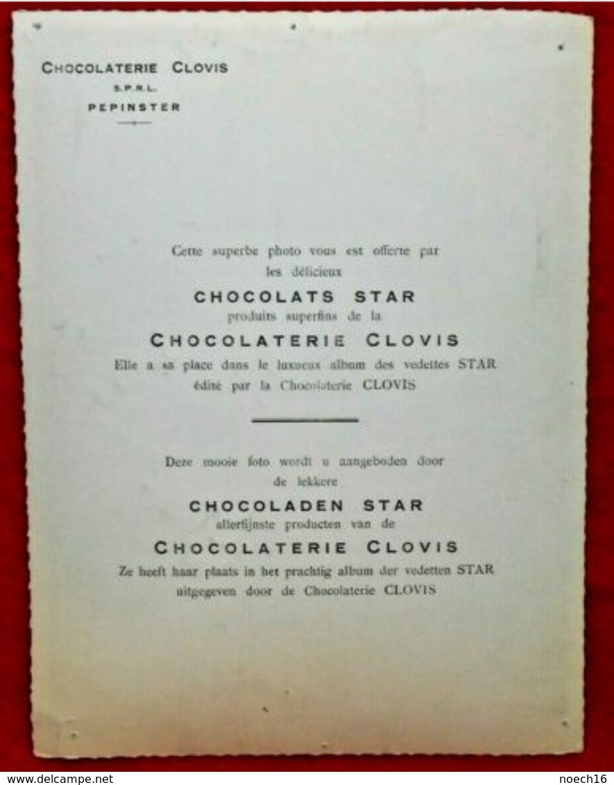 Photo-Acteur-Ciné André Dassary/ Chocolats Star-Clovis/ Pepinster - Zonder Classificatie