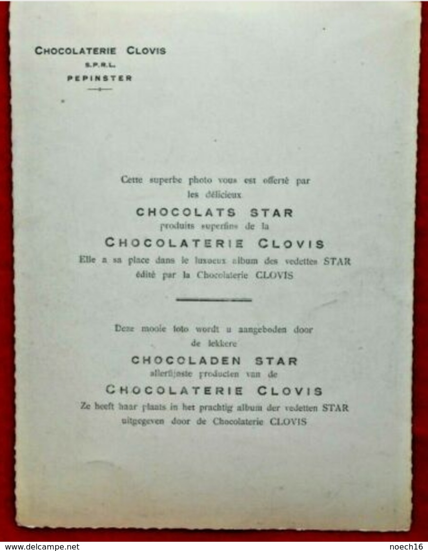 Photo-Acteur-Cinéma Georges Marchal/ Chocolats Star- Clovis/ Pepinster - Zonder Classificatie