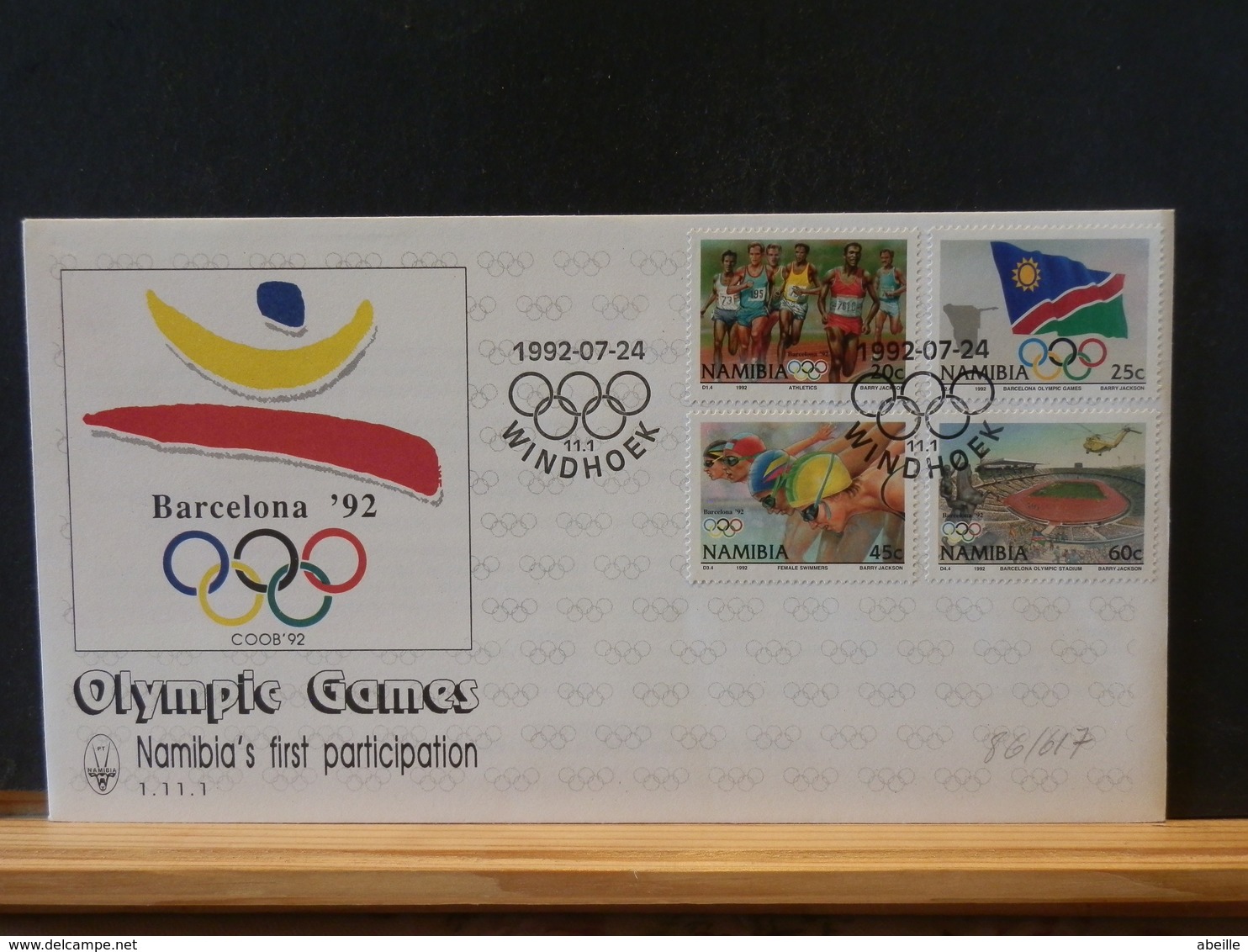 86/617  FDC   NAMIBIA - Summer 1992: Barcelona