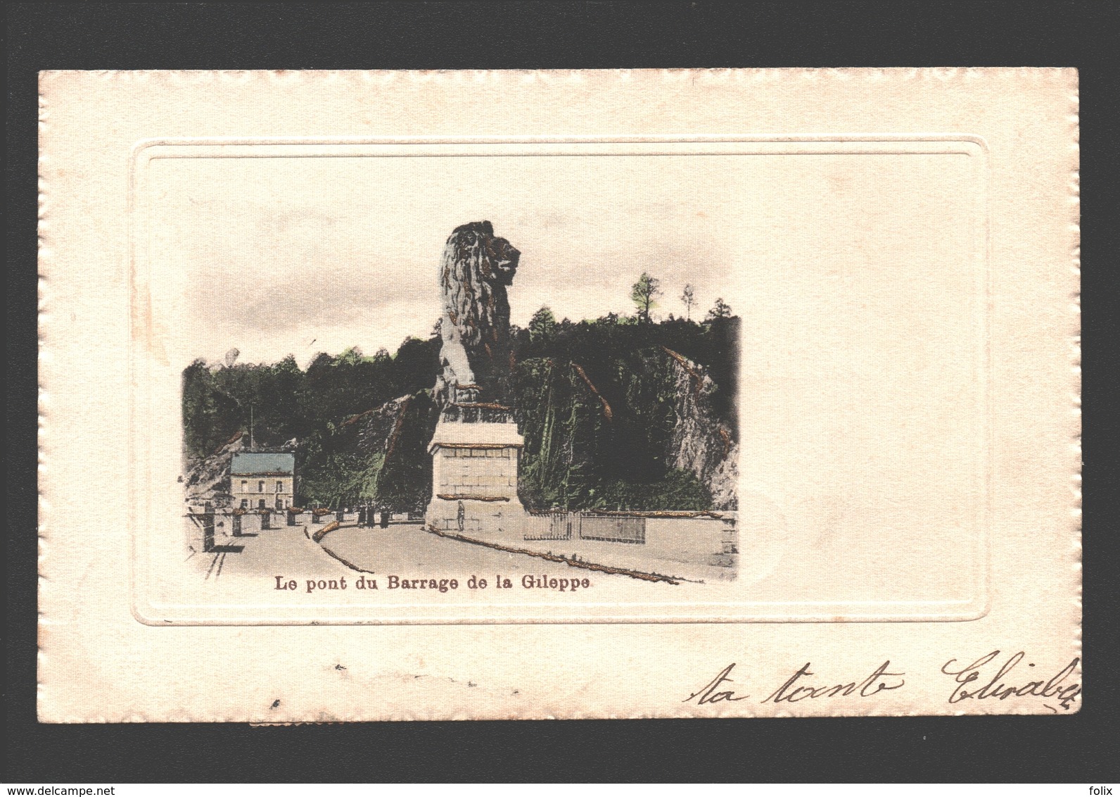 Gileppe - Le Pont Du Barrage De La Gileppe - 1902 - Relief - Gileppe (Barrage)