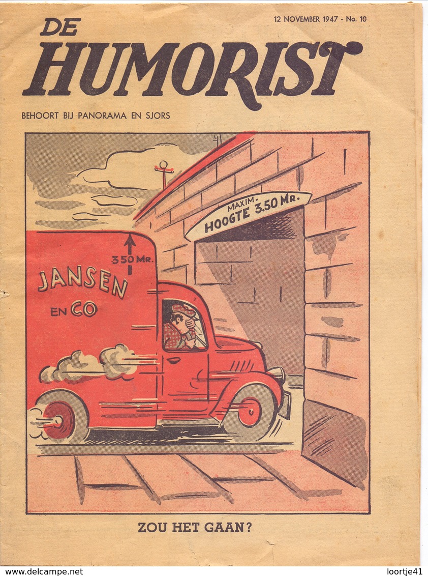 Tijdschrift Magazine - Humour Humor - De Humorist - 12 Nov 1947 - Humour