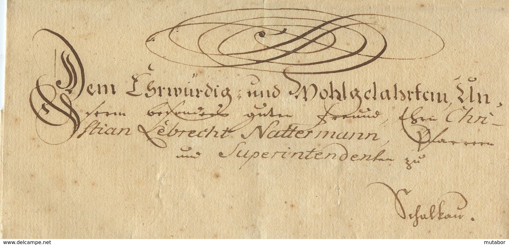 ~1770 Schnörkelbriefhülle N. Schalkau - Préphilatélie