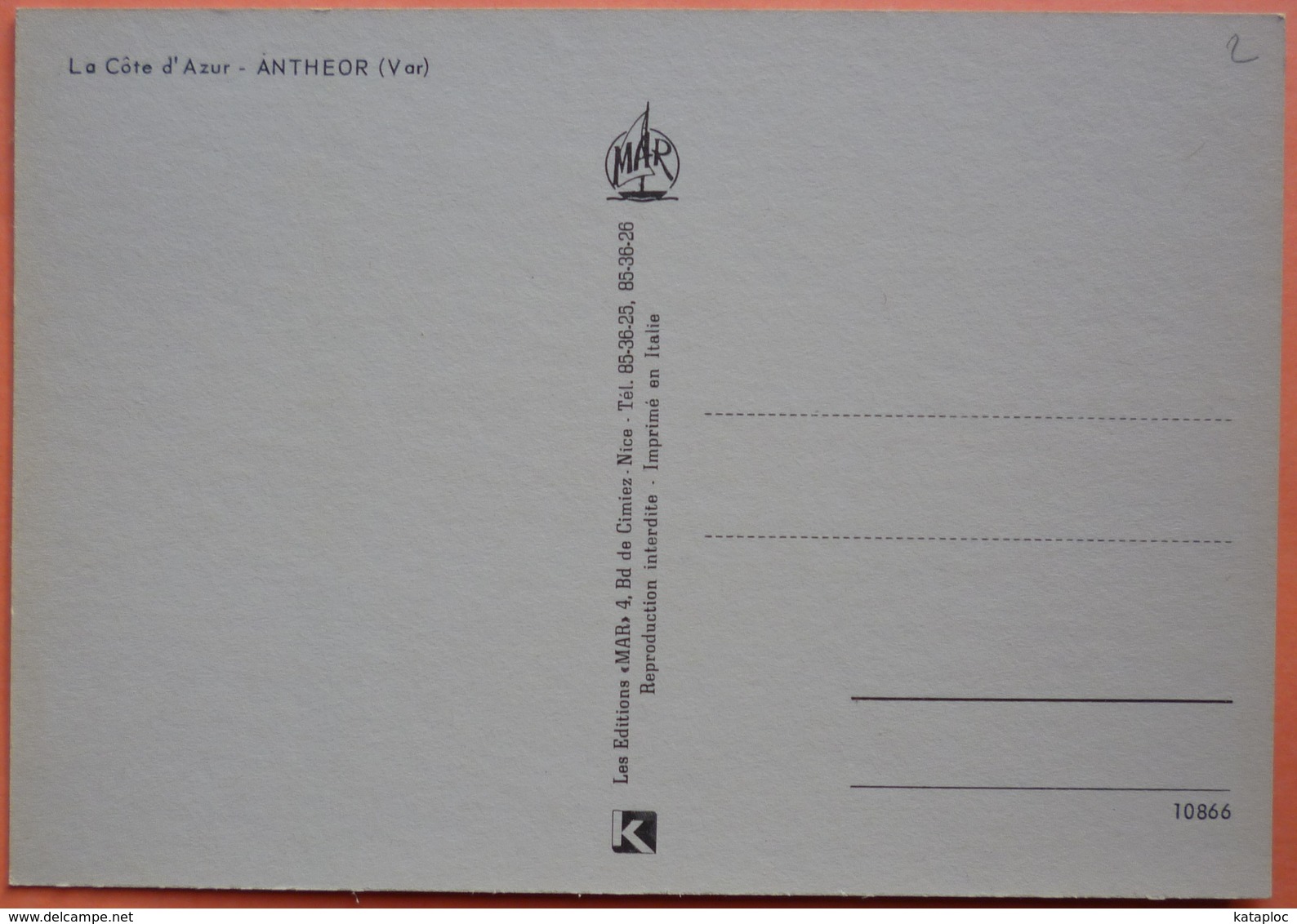 CARTE ANTHEOR - 83 - SCAN RECTO/VERSO - 4 - Antheor