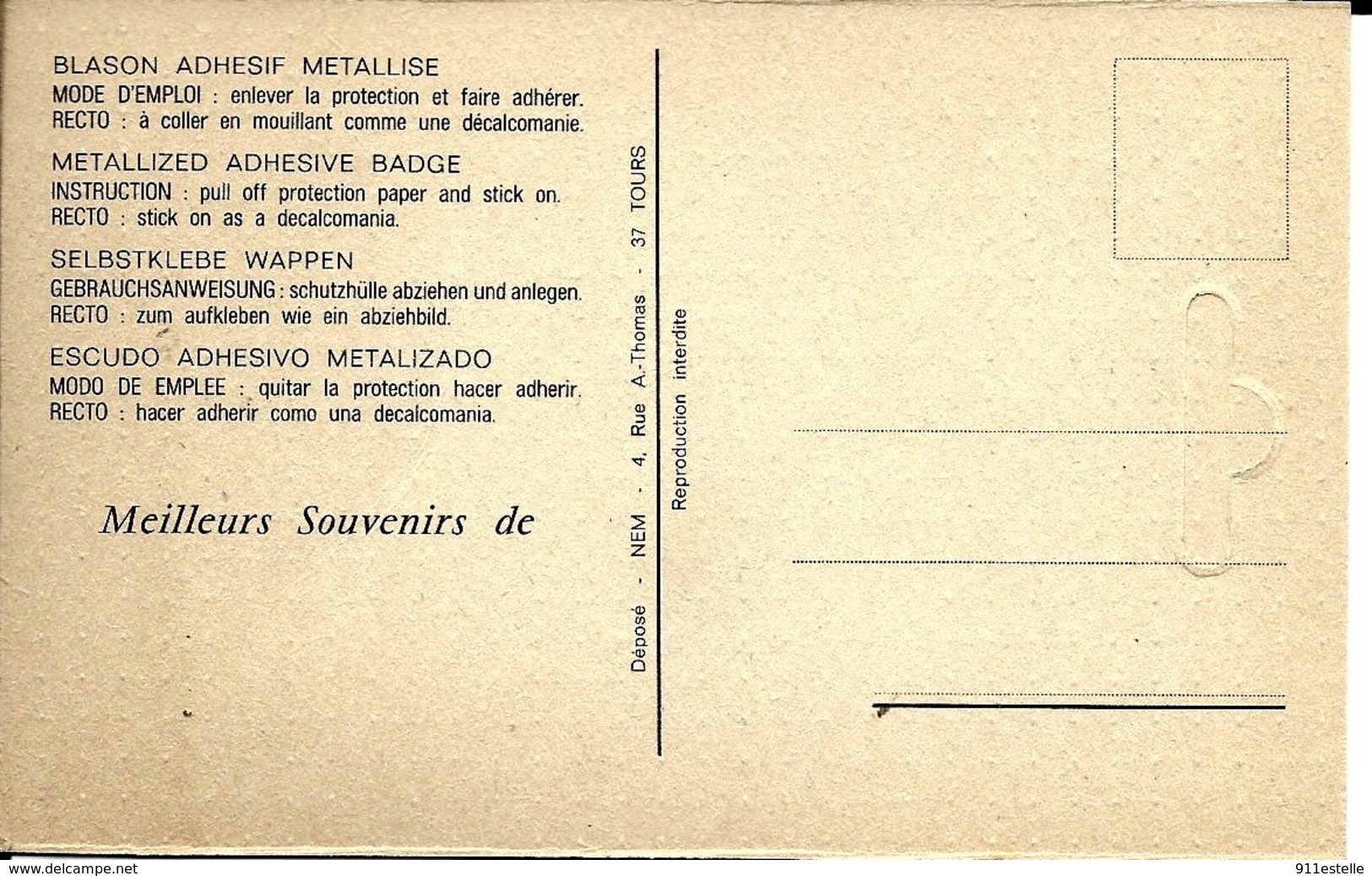 23  CHENERAILLES -  ADHESIF  METALLISE - Chenerailles