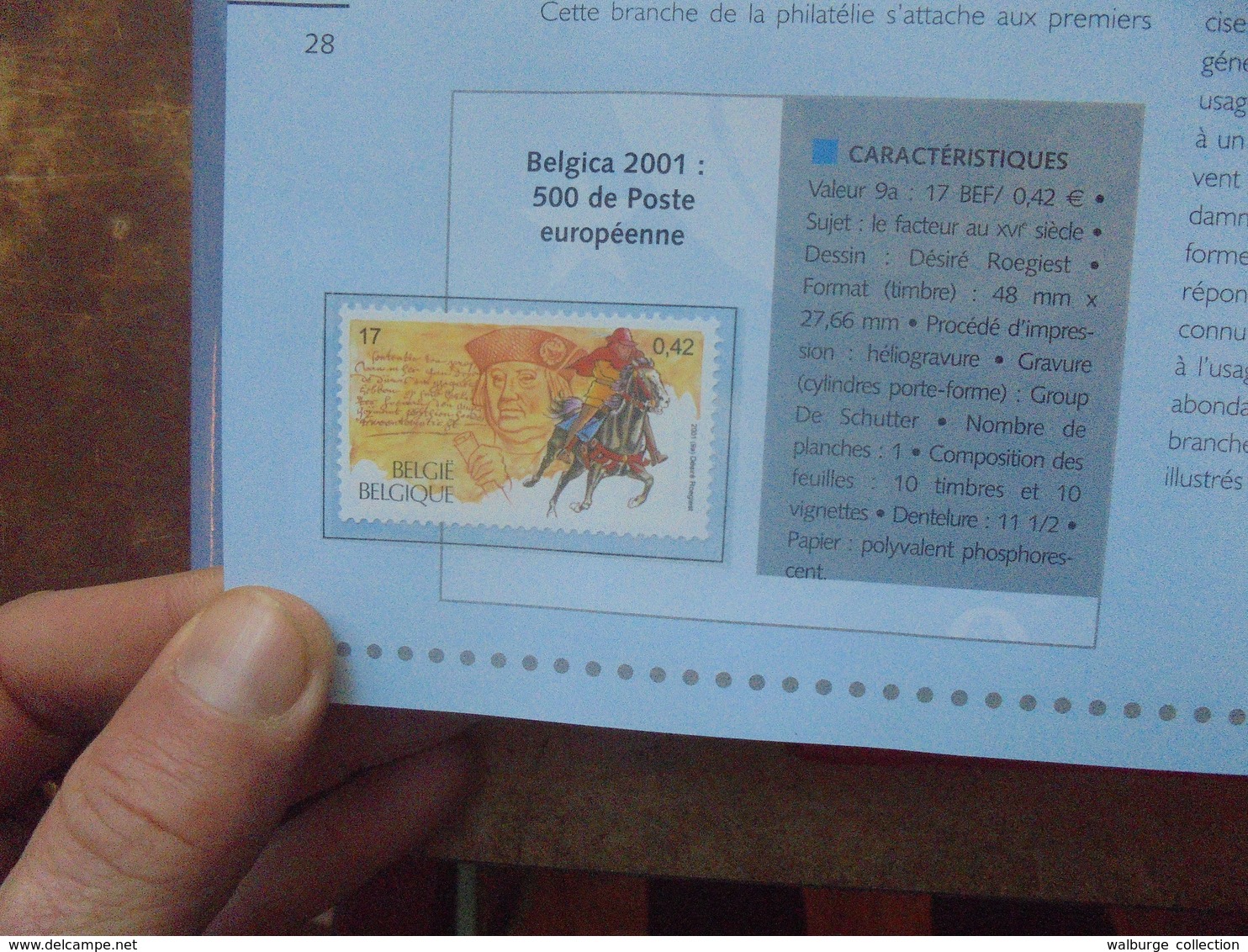 BELGIQUE NEUVE 2001-LE LIVRE DE L'ANNEE AVEC TIMBRES  (600 grammes)