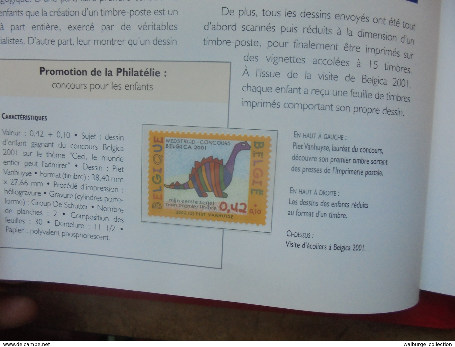 BELGIQUE NEUVE 2002-LE LIVRE DE L'ANNEE AVEC TIMBRES  (600 grammes)