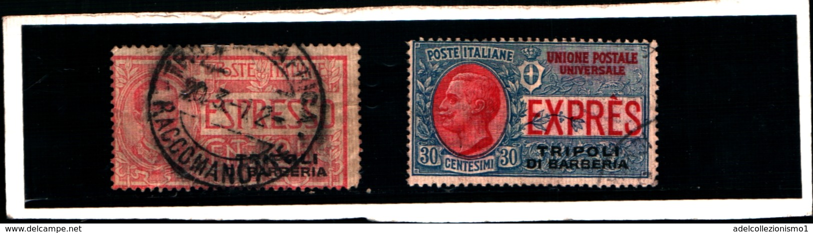 93567) ITALIA-Espressi Soprastampati Tripoli Di Barberia  - Dicembre 1909 -USATI - Ohne Zuordnung