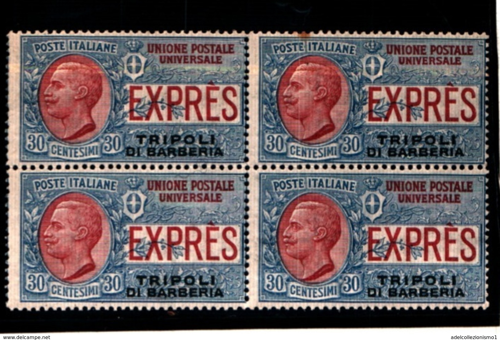 93570) ITALIA-QUARTINA DEL30 C.Espressi Soprastampati Tripoli Di Barberia  - Dicembre 1909-MNH** - Ohne Zuordnung