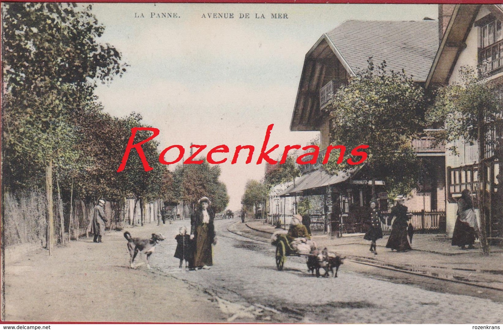 Prachtige Kaart De Panne La Panne Avenue De La Mer Geanimeerd Hondenkar Ingekleurd Colorisee 1909 (In Zeer Goede Staat) - De Panne