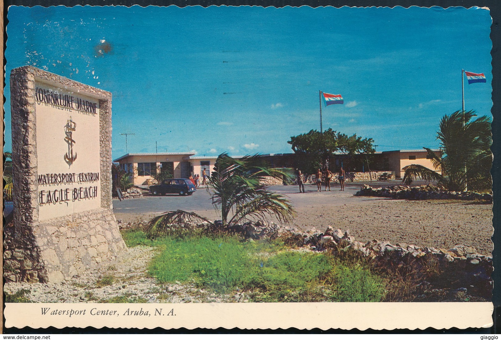 °°° 19310 - ARUBA - WATERSPORT CENTER AT EAGLE BEACH - 1973 With Stamps °°° - Aruba