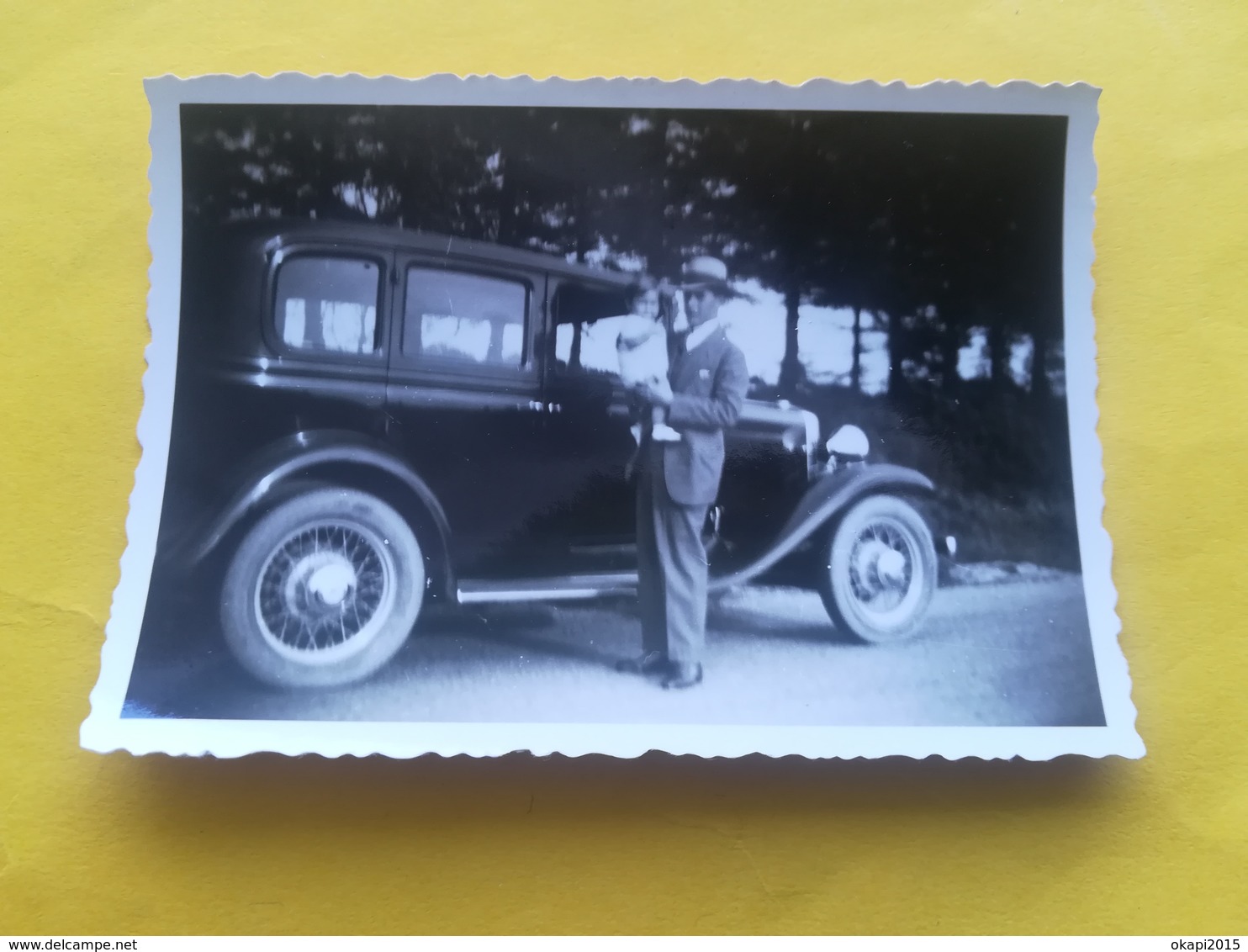 8 PHOTOS AUTOMOBILES CAR VOITURE ANCIENNE SUR ROUTE DE SART EN FAGNE NAMUR  WALLONIE FAMILLE BELGIQUE ANNÉES 1930 - Auto's