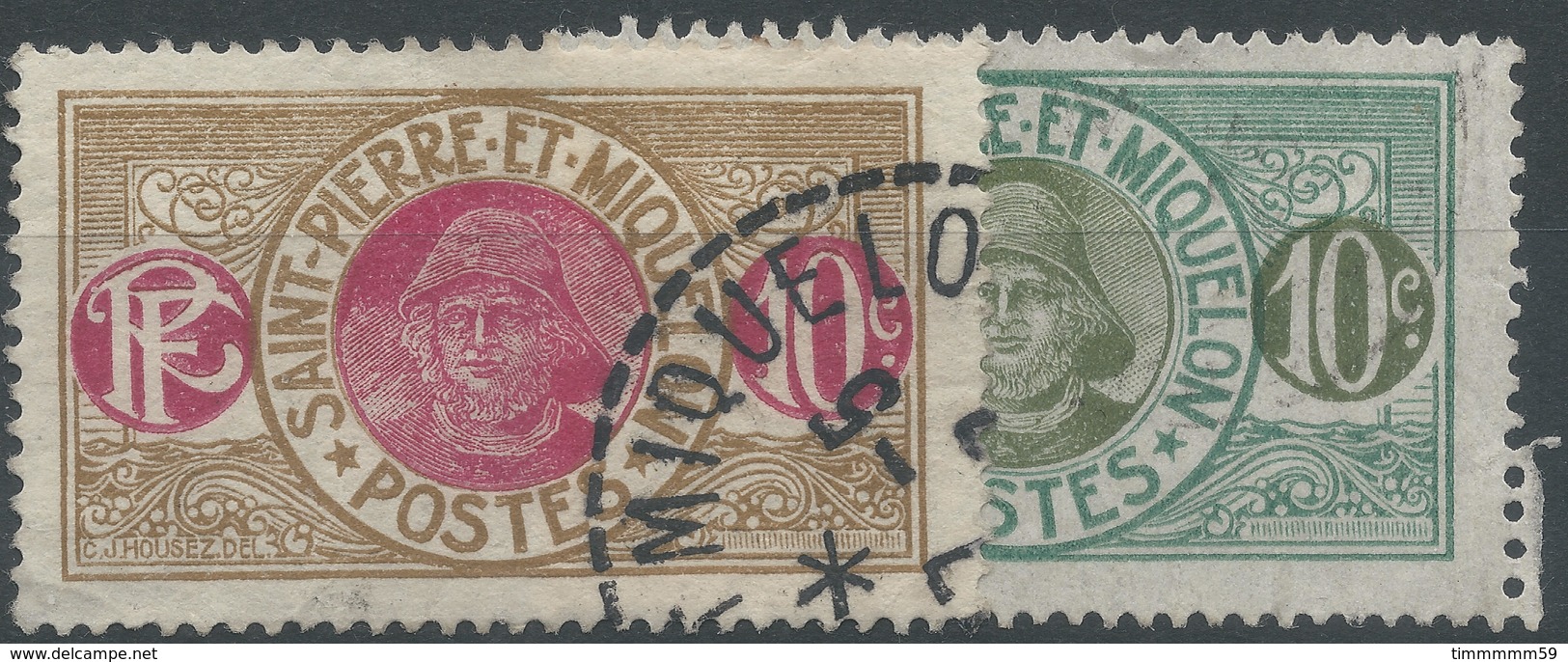 Lot N°54108  N°108-109, Oblit Cachet à Date - Usados