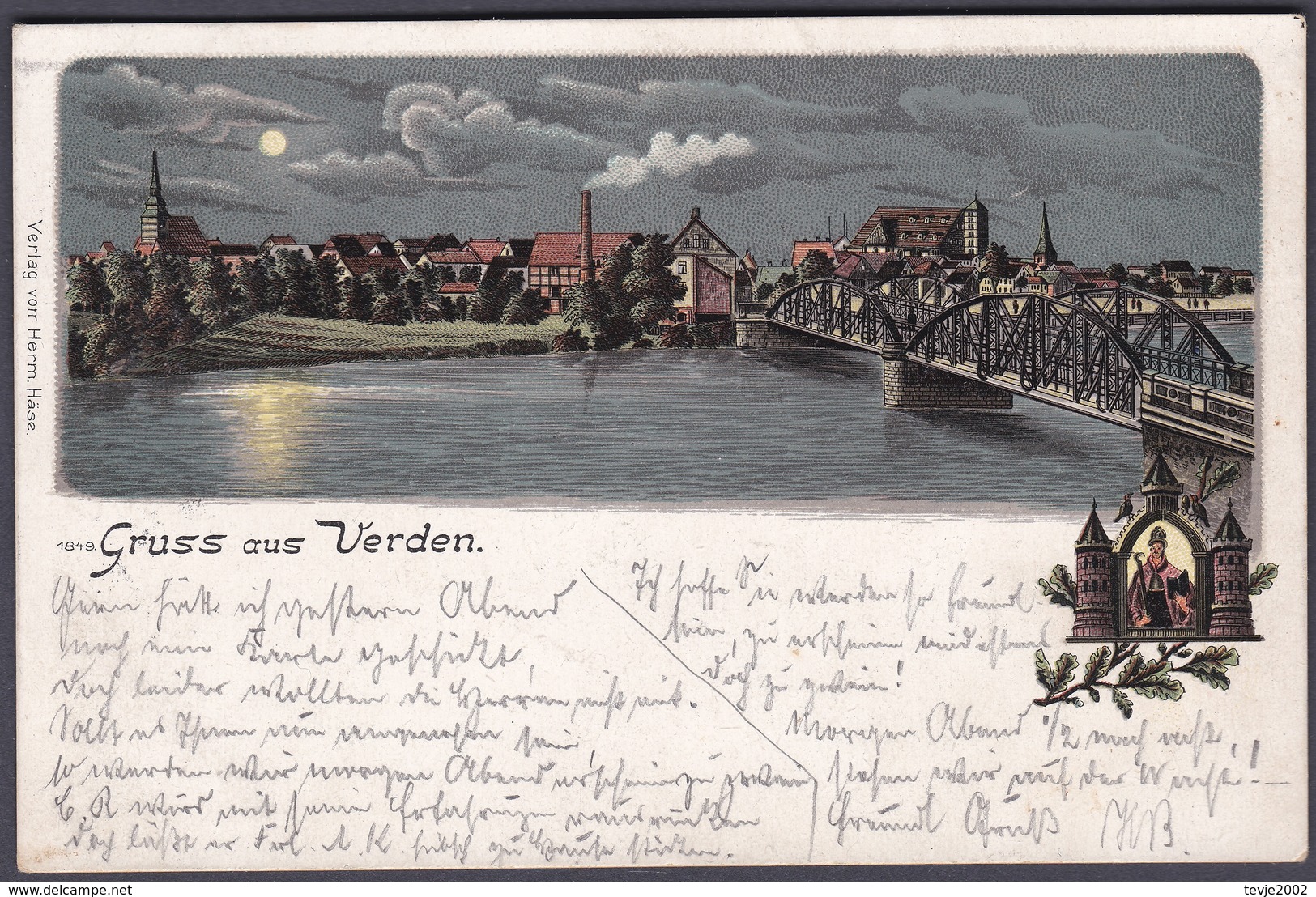 Ansichtskarte Gruss Aus Verden - Gebraucht  - 1899 - Verden