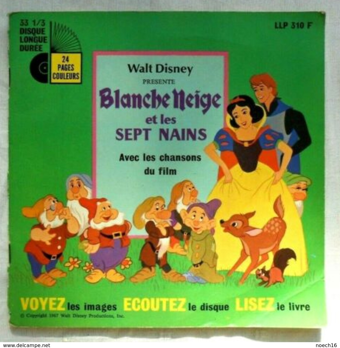 Livre Disque Vinyle 33t Disney - Blanche Neige 1967 - Autres & Non Classés