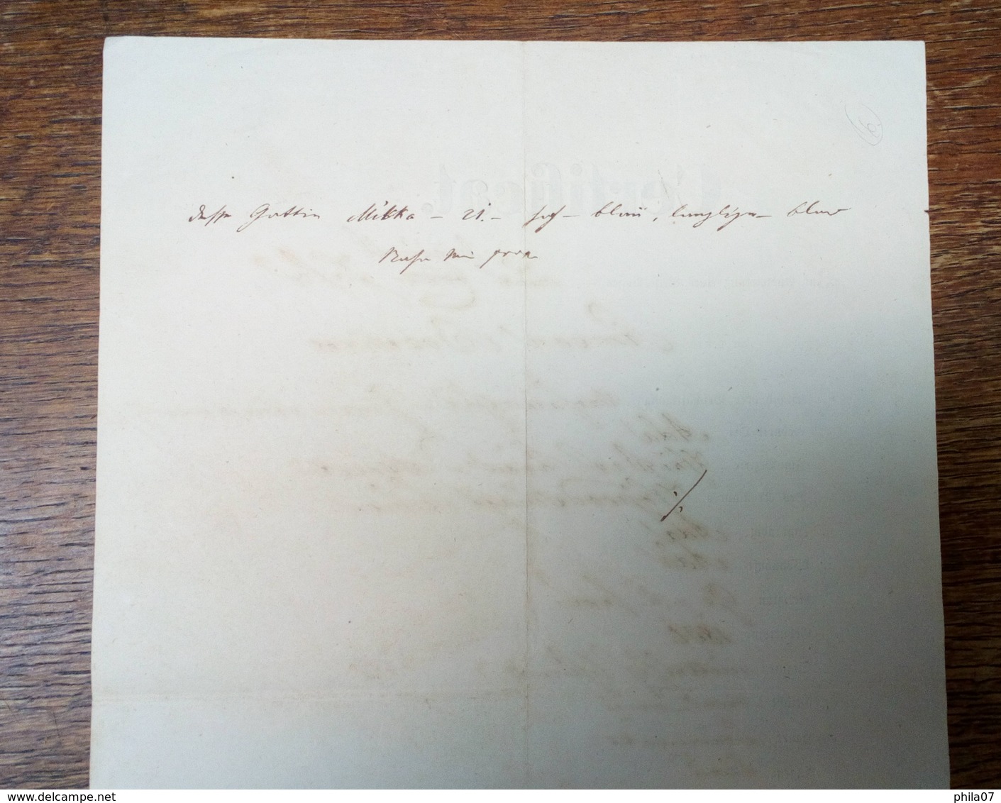 Vintage Passport From Austro-Hungary 1853 - German-Hungary Form With Description Of Person - Documents Historiques