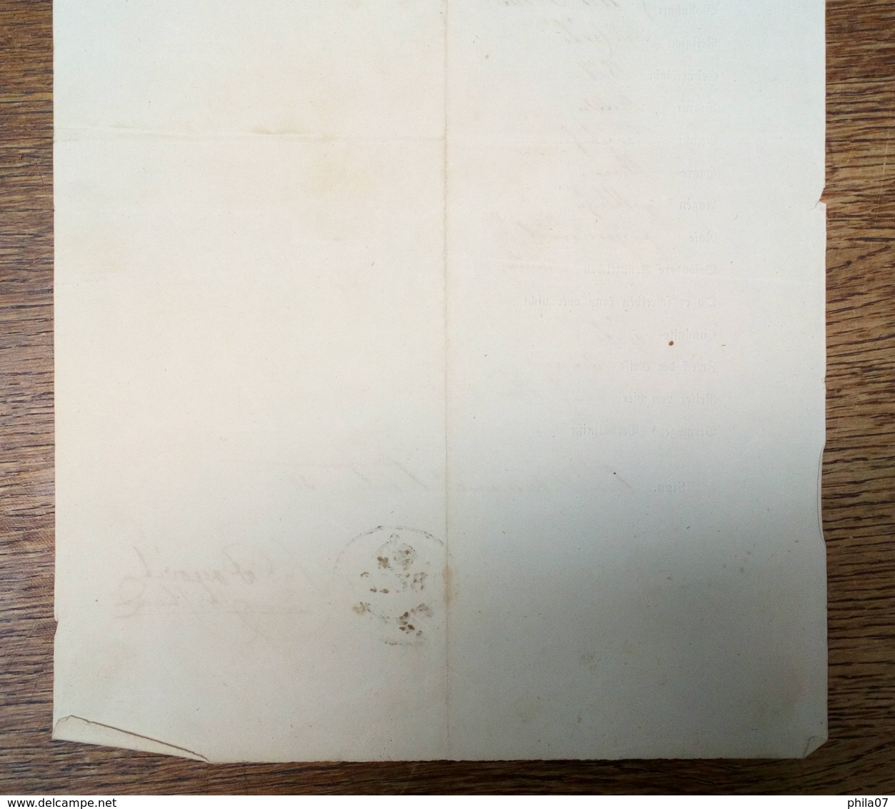 Vintage Passport From Austro-Hungary 1852 - German-Hungary Form With Description Of Person - Documents Historiques