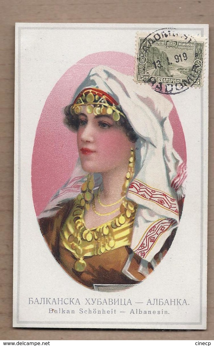 CPA ALBANIE - Albanesin - Balkan Schönheit - TB PLAN TB PORTRAIT FEMME En Costume + TB TIMBRE Oblitération - Albanie