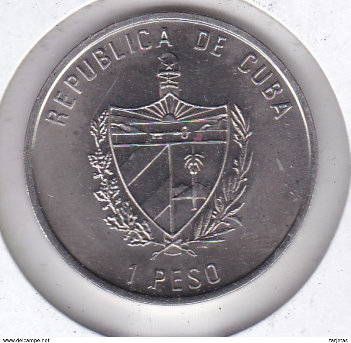 MONEDA DE CUBA DE 1 PESO DEL AÑO 2001 FLORA CUBANA (COIN) ORQUIDEA-ORCHID-FLOR-FLOWER - Cuba