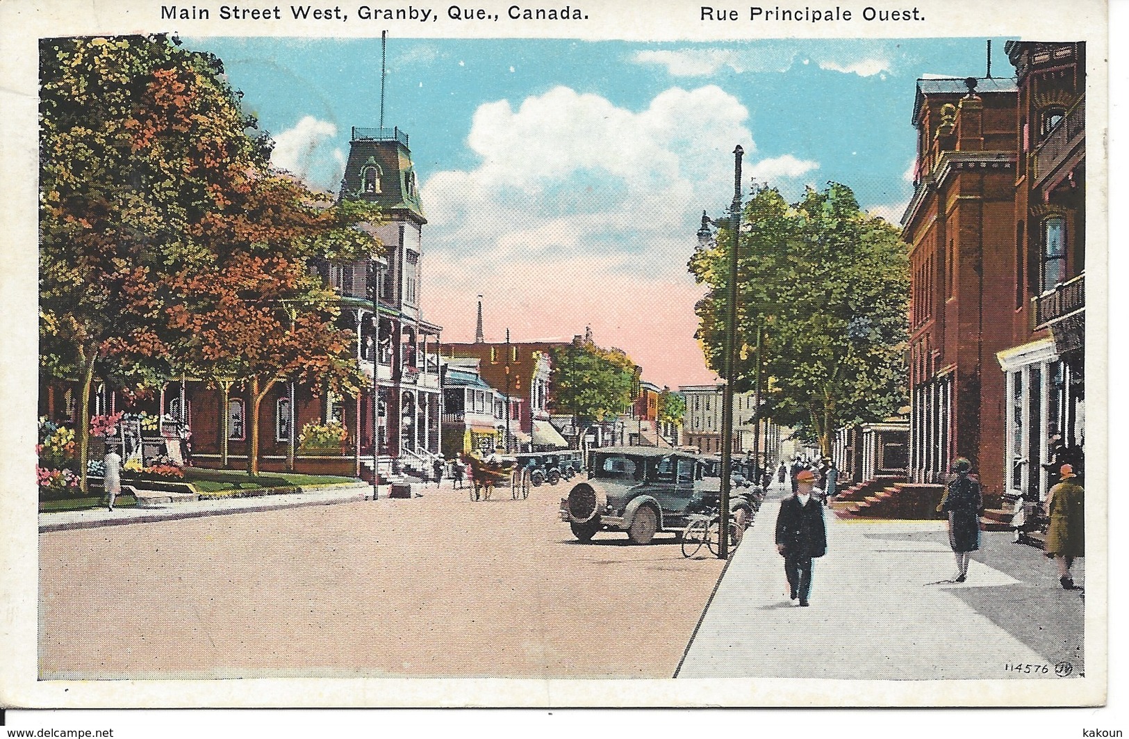 Rue Principale Ouest - Main Street West, Granby, Québec, Valentine-Black,  (18.769) - Granby